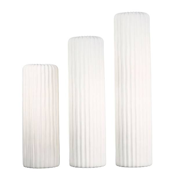 Vase Fjord - Weiß - Keramik - Höhe: 58 cm