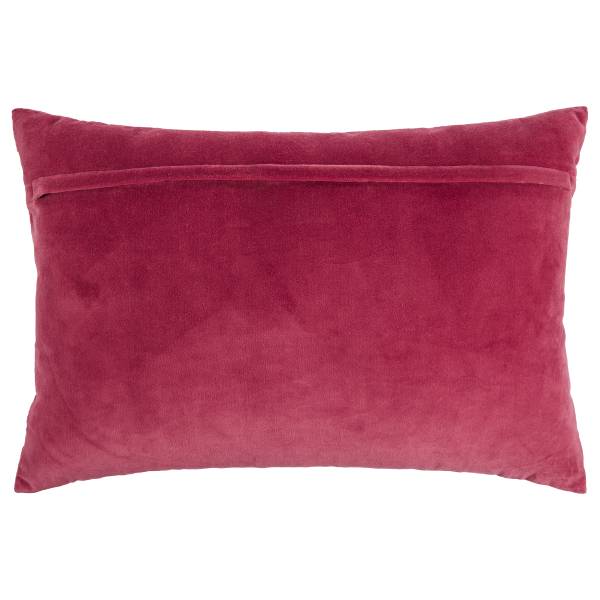 Kissen CHECKER VELVET - Baumwolle - Hellrosa