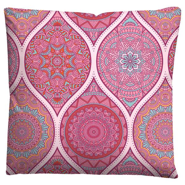 Renforcé Bettwäsche Ornament Typ B - Baumwolle - Rot - 155 x 220 cm + Kissen 80 x 80 cm