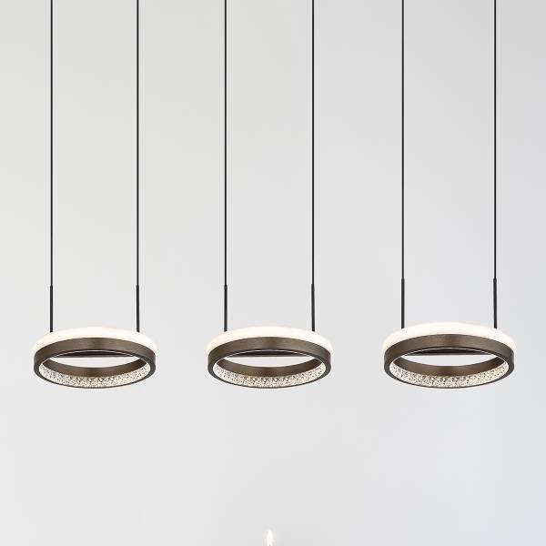 LED-Pendelleuchte Della Typ C - Acrylglas / Eisen - 1-flammig