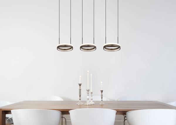 LED-Pendelleuchte Della Typ C - Acrylglas / Eisen - 1-flammig