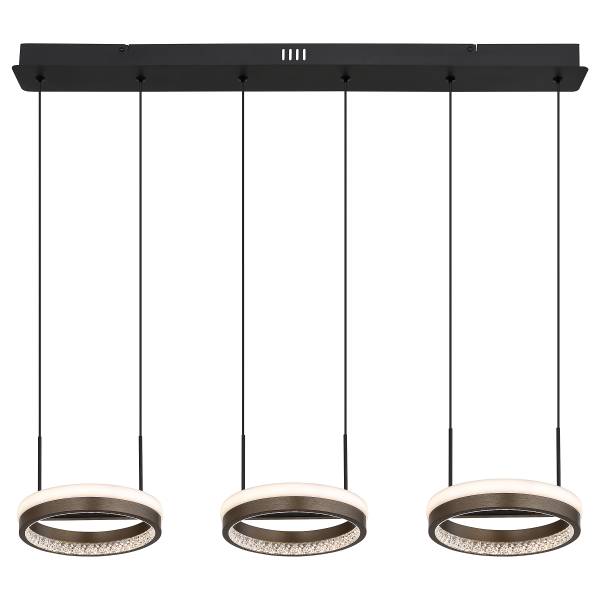 LED-Pendelleuchte Della Typ C - Acrylglas / Eisen - 1-flammig