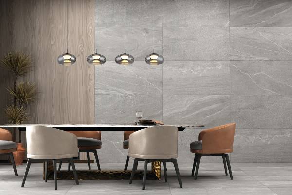 LED-Pendelleuchte Quintara Typ C - Rauchglas / Eisen - Flammenanzahl: 4