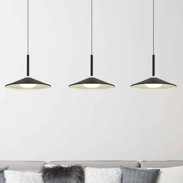 LED-Pendelleuchte Lampone Typ C - Eisen / Acrylglas - 1-flammig - Schwarz