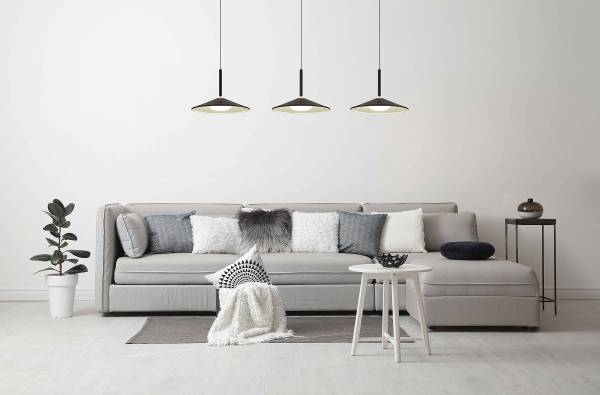 LED-Pendelleuchte Lampone Typ C - Eisen / Acrylglas - 1-flammig - Schwarz