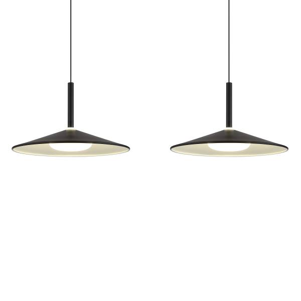 LED-Pendelleuchte Lampone Typ C - Eisen / Acrylglas - 1-flammig - Schwarz