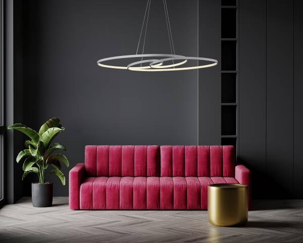 LED-Pendelleuchte Spira - Acrylglas / Eisen - 1-flammig - Silber