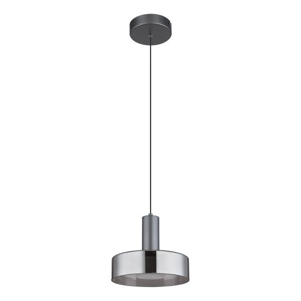 LED-Pendelleuchte Grant - Rauchglas / Aluminium - Flammenanzahl: 1
