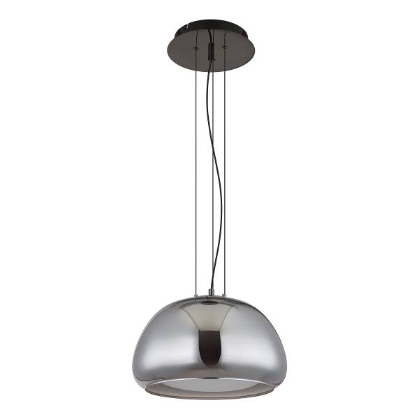 LED-Pendelleuchte Avila - Rauchglas / Eisen - Flammenanzahl: 1