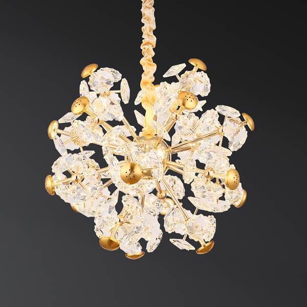 LED-Pendelleuchte Floriella Typ B - Kristallglas / Eisen - 1-flammig