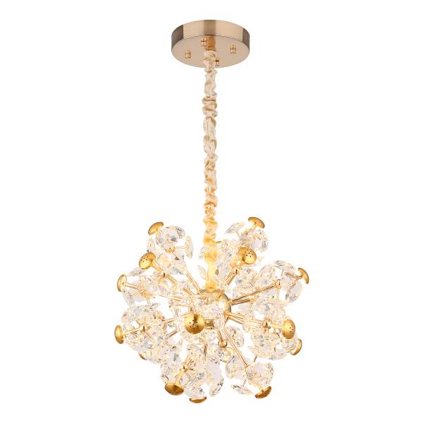 LED-Pendelleuchte Floriella Typ B - Kristallglas / Eisen - 1-flammig
