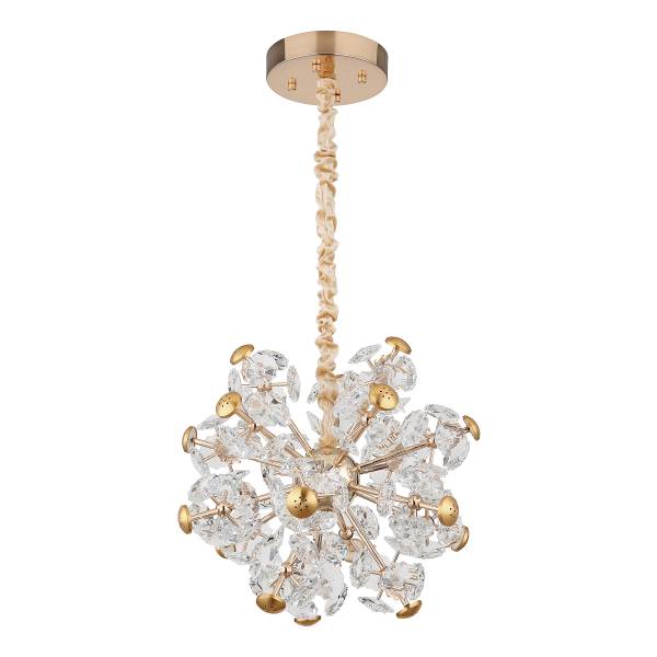 LED-Pendelleuchte Floriella Typ B - Kristallglas / Eisen - 1-flammig