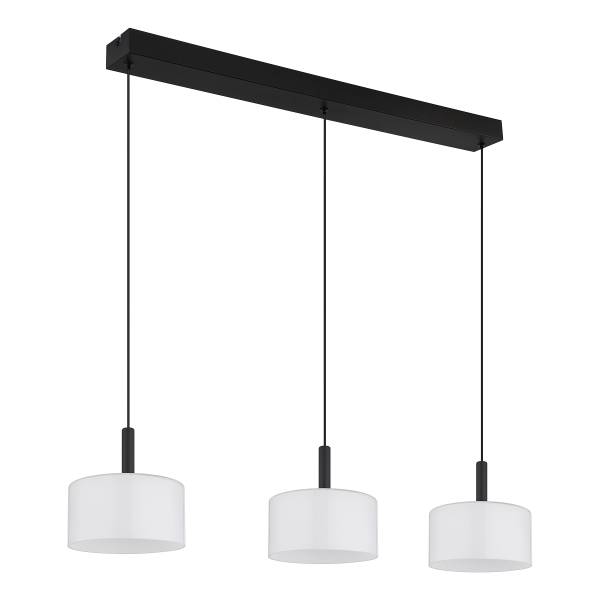 LED-Pendelleuchte Trenton - Opalglas / Eisen - Flammenanzahl: 3