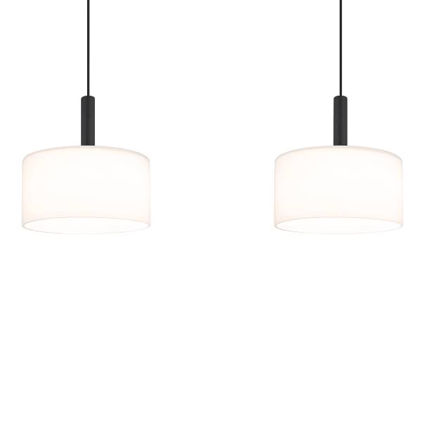 LED-Pendelleuchte Trenton - Opalglas / Eisen - Flammenanzahl: 3