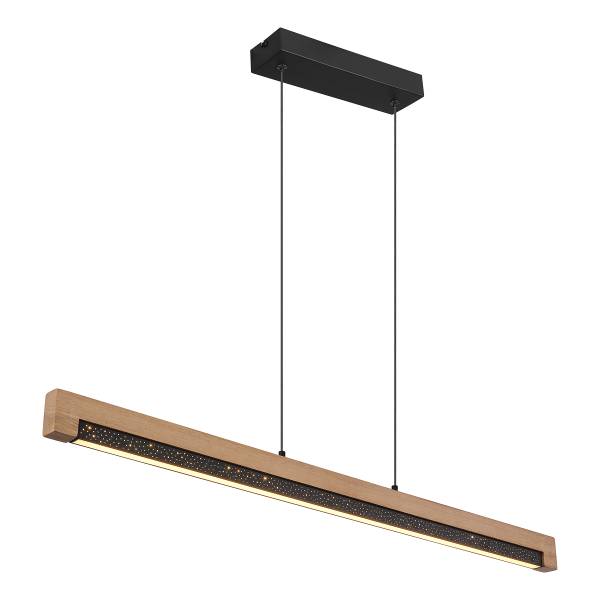 LED-Pendelleuchte Starla - Gummibaum massiv / Eisen - 1-flammig