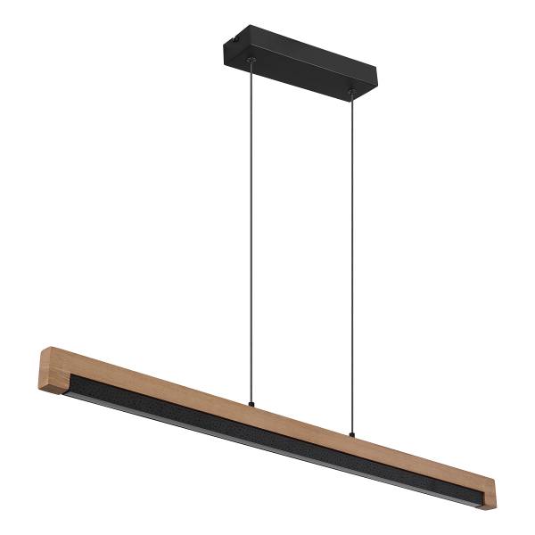 LED-Pendelleuchte Starla - Gummibaum massiv / Eisen - 1-flammig