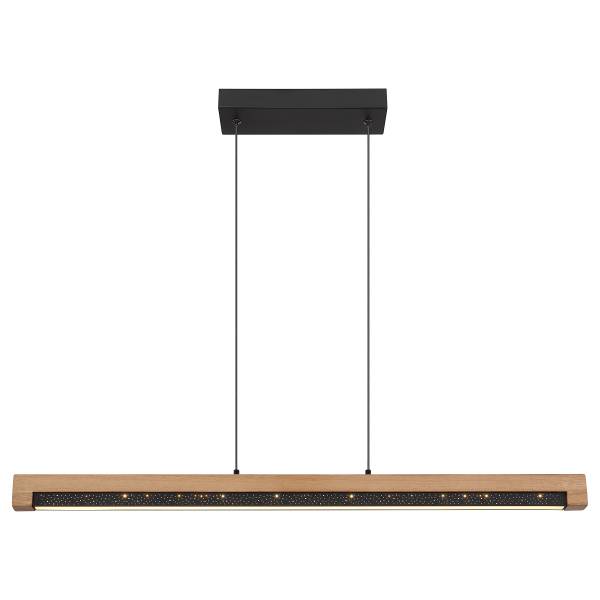 LED-Pendelleuchte Starla - Gummibaum massiv / Eisen - 1-flammig