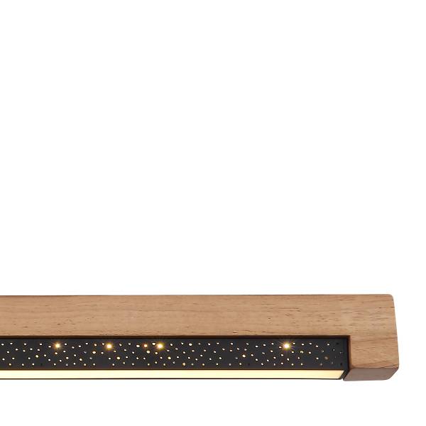 LED-Pendelleuchte Starla - Gummibaum massiv / Eisen - 1-flammig