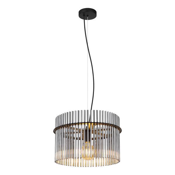 Pendelleuchte Gorley Typ E - Rauchglas / Eisen - 1-flammig