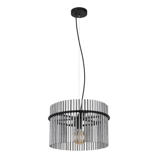 Pendelleuchte Gorley Typ E - Rauchglas / Eisen - 1-flammig