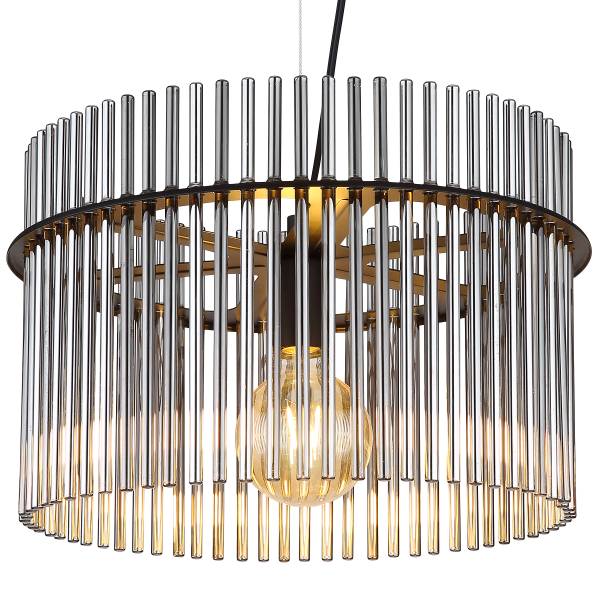 Pendelleuchte Gorley Typ E - Rauchglas / Eisen - 1-flammig