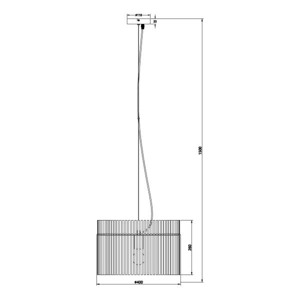 Pendelleuchte Gorley Typ E - Rauchglas / Eisen - 1-flammig