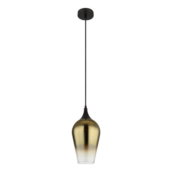 Pendelleuchte Lavus Typ D - Farbglas / Eisen - 1-flammig - Gold