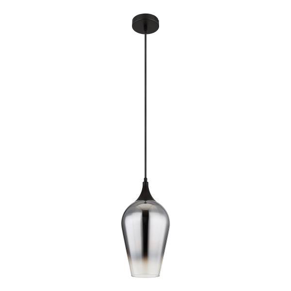 Pendelleuchte Lavus Typ D - Farbglas / Eisen - 1-flammig - Silber