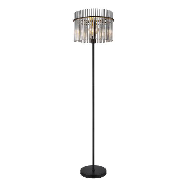 Stehleuchte Gorley Typ B - Rauchglas / Eisen - 1-flammig