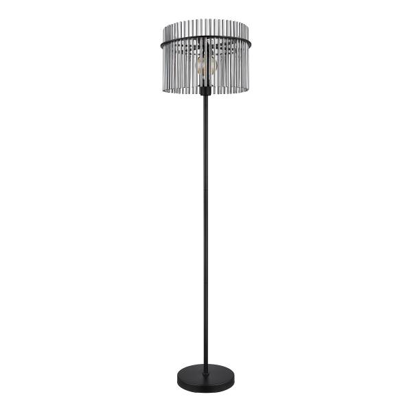 Stehleuchte Gorley Typ B - Rauchglas / Eisen - 1-flammig