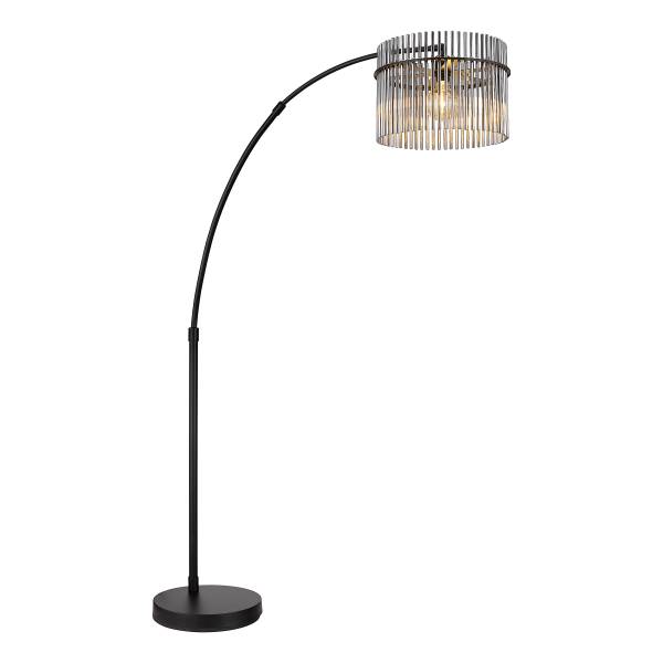 Stehleuchte Gorley Typ C - Rauchglas / Eisen - 1-flammig