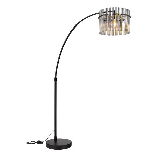 Stehleuchte Gorley Typ C - Rauchglas / Eisen - 1-flammig