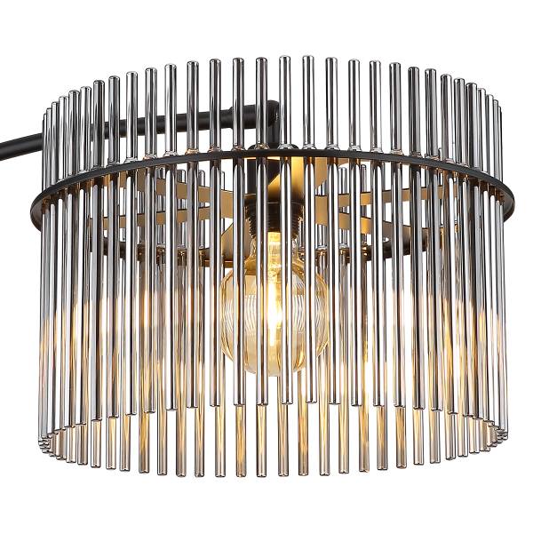 Stehleuchte Gorley Typ C - Rauchglas / Eisen - 1-flammig