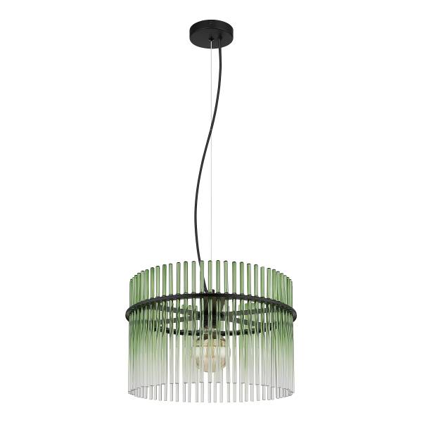 Pendelleuchte Gorley Typ I - Farbglas / Eisen - 1-flammig - Grün