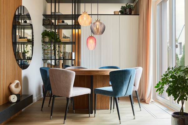 Pendelleuchte Jessica Typ B - Rauchglas / Eisen - 3-flammig