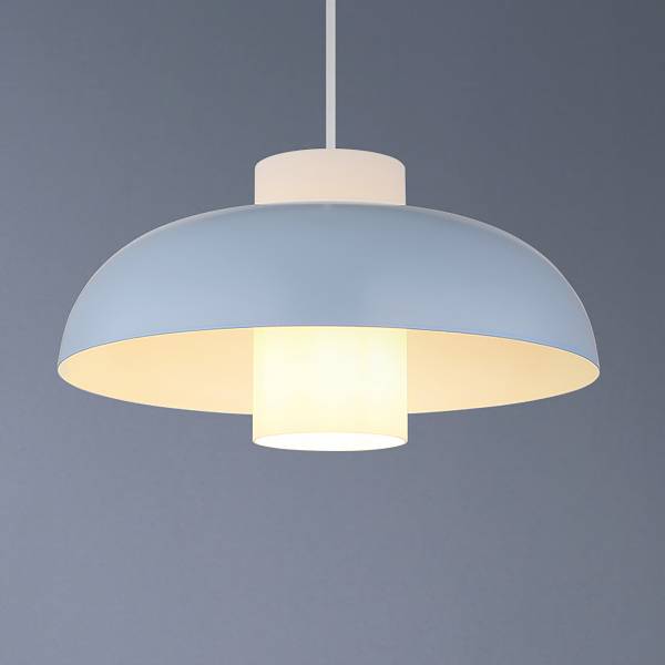 Pendelleuchte Lowe - Eisen - 1-flammig - Blau
