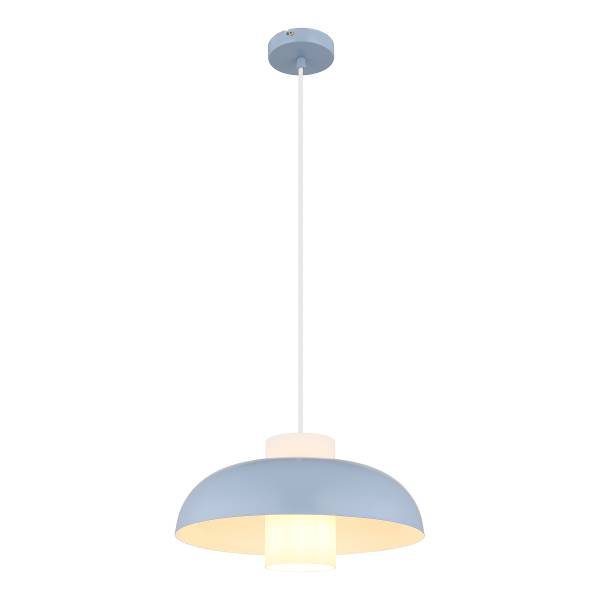 Pendelleuchte Lowe - Eisen - 1-flammig - Blau