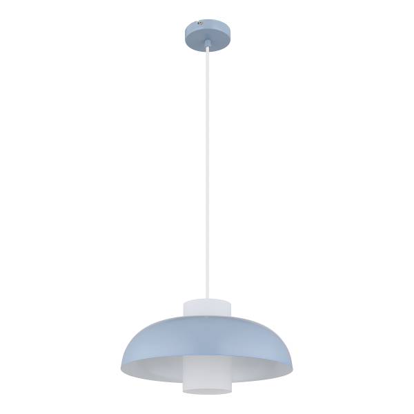 Pendelleuchte Lowe - Eisen - 1-flammig - Blau
