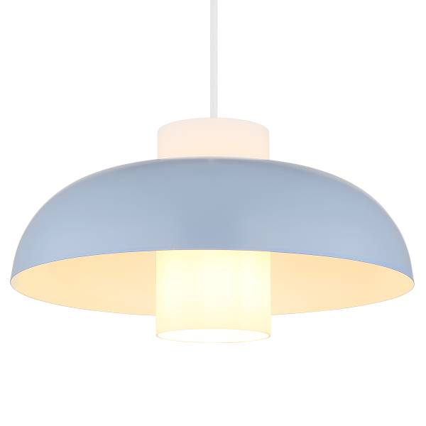 Pendelleuchte Lowe - Eisen - 1-flammig - Blau