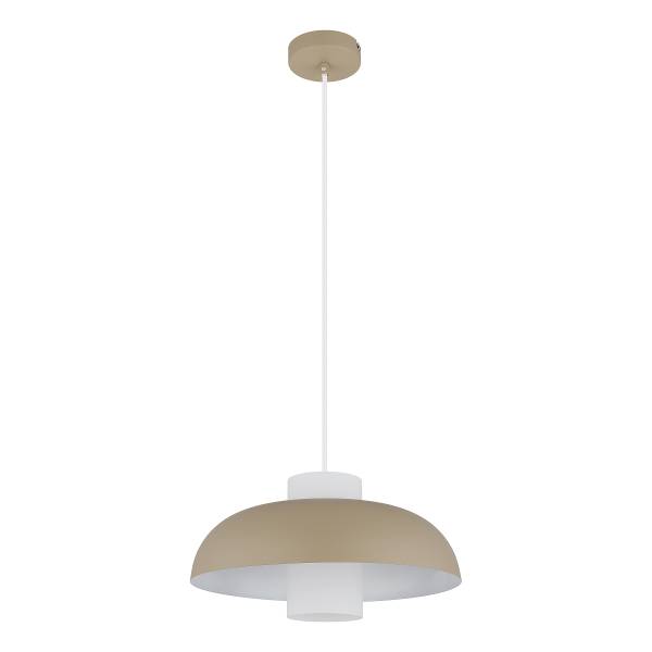 Pendelleuchte Lowe - Eisen - 1-flammig - Beige
