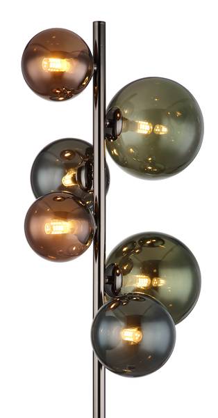 LED-Stehleuchte Riha Typ C - Farbglas / Eisen - 6-flammig