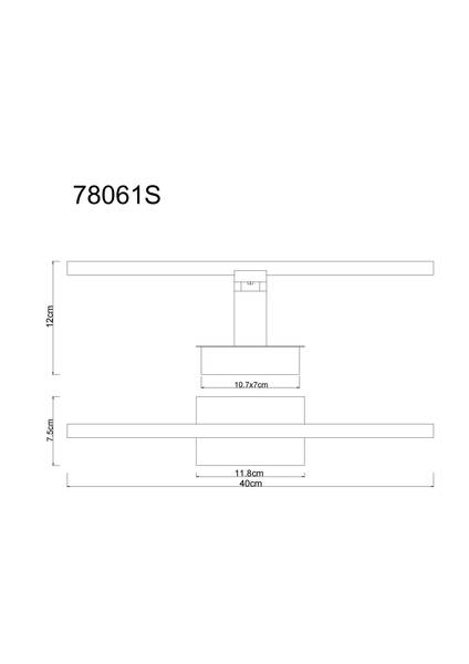 LED-Wandleuchte Jaime Typ G - Acrylglas / Eisen - 1-flammig