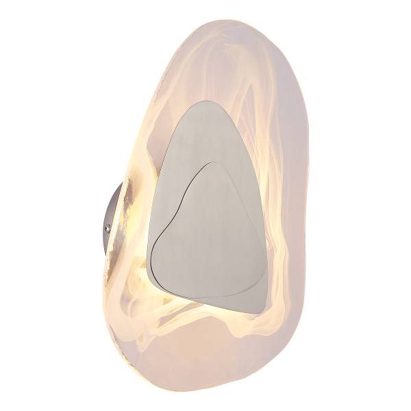 LED-Wandleuchte Dorsey - Klarglas / Eisen - 1-flammig - Beige