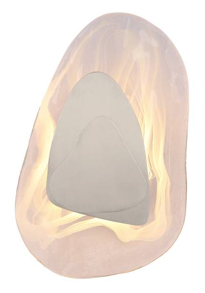 LED-Wandleuchte Dorsey - Klarglas / Eisen - 1-flammig - Beige