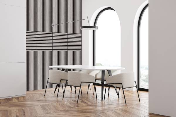 Furniertes Akustikpaneel Noio Typ A - Eiche Grau Dekor - 52 x 52 cm