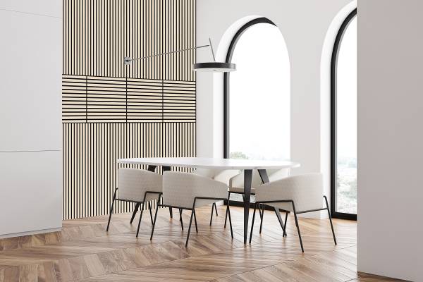 Furniertes Akustikpaneel Noio Typ A - Eiche Hell - 52 x 104 cm