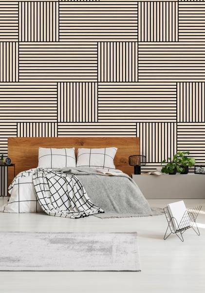 Furniertes Akustikpaneel Noio Typ A - Eiche Hell - 52 x 104 cm