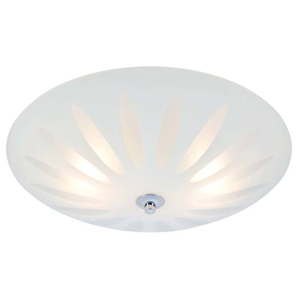 Deckenleuchte Petal - Weiß - Milchglas - 39 x 13 x 39 cm