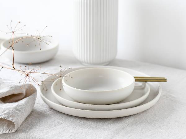 Tellerset Uno 8-teilig - Steinzeug