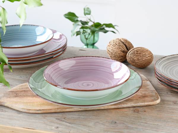 Tellerset Samba 12-teilig - Porzellan